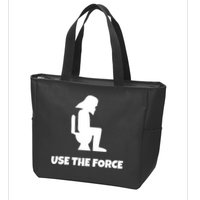 Use The Force Funny Pooping Zip Tote Bag