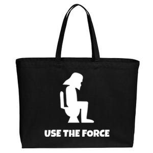 Use The Force Funny Pooping Cotton Canvas Jumbo Tote