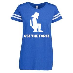 Use The Force Funny Pooping Enza Ladies Jersey Football T-Shirt