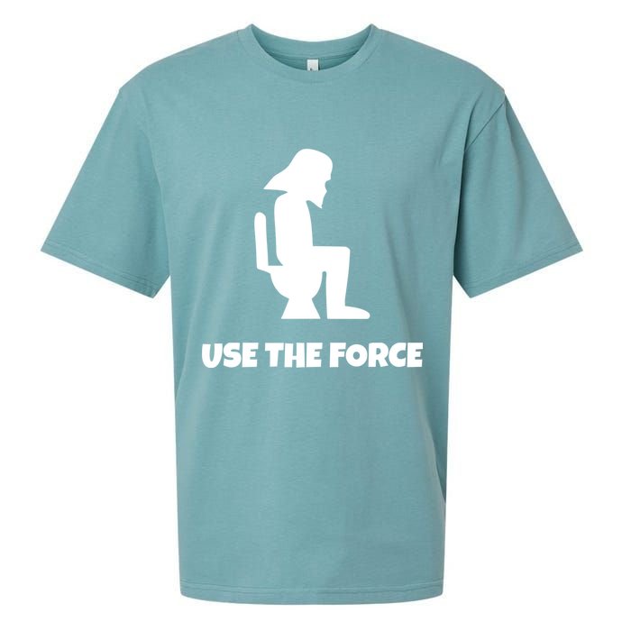 Use The Force Funny Pooping Sueded Cloud Jersey T-Shirt
