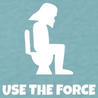 Use The Force Funny Pooping Sueded Cloud Jersey T-Shirt