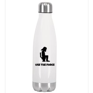 Use The Force Funny Pooping Stainless Steel Insulated Water Bottle