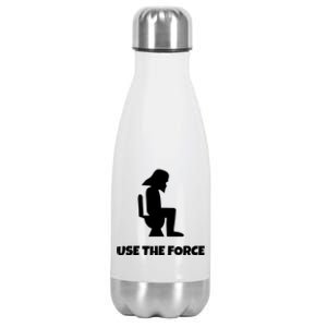 Use The Force Funny Pooping Stainless Steel Insulated Water Bottle