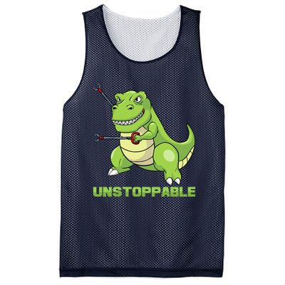 Unstoppable Tyrannosaur Funny T Rex Dino Lovers Humor Outfit Mesh Reversible Basketball Jersey Tank