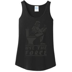 Use The Force Funny Pooping Meme Tummy AcheTummy Ache Ladies Essential Tank