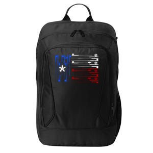 USA Texas Fishing Rods Flag City Backpack