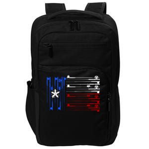 USA Texas Fishing Rods Flag Impact Tech Backpack