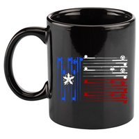 USA Texas Fishing Rods Flag 11oz C Handle Ceramic Mug