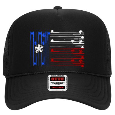 USA Texas Fishing Rods Flag Trucker Hat