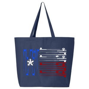 USA Texas Fishing Rods Flag 25L Jumbo Tote