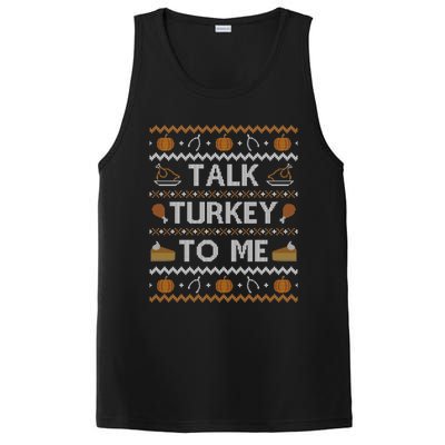 Ugly Thanksgiving Funny Talk Turkey To Me Gift PosiCharge Competitor Tank