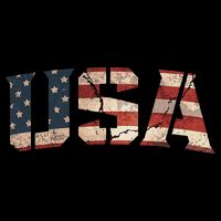 Usa Text Flag American Flag Patriotic 4th Of July 7-Panel Snapback Hat
