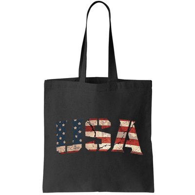 Usa Text Flag American Flag Patriotic 4th Of July Bag