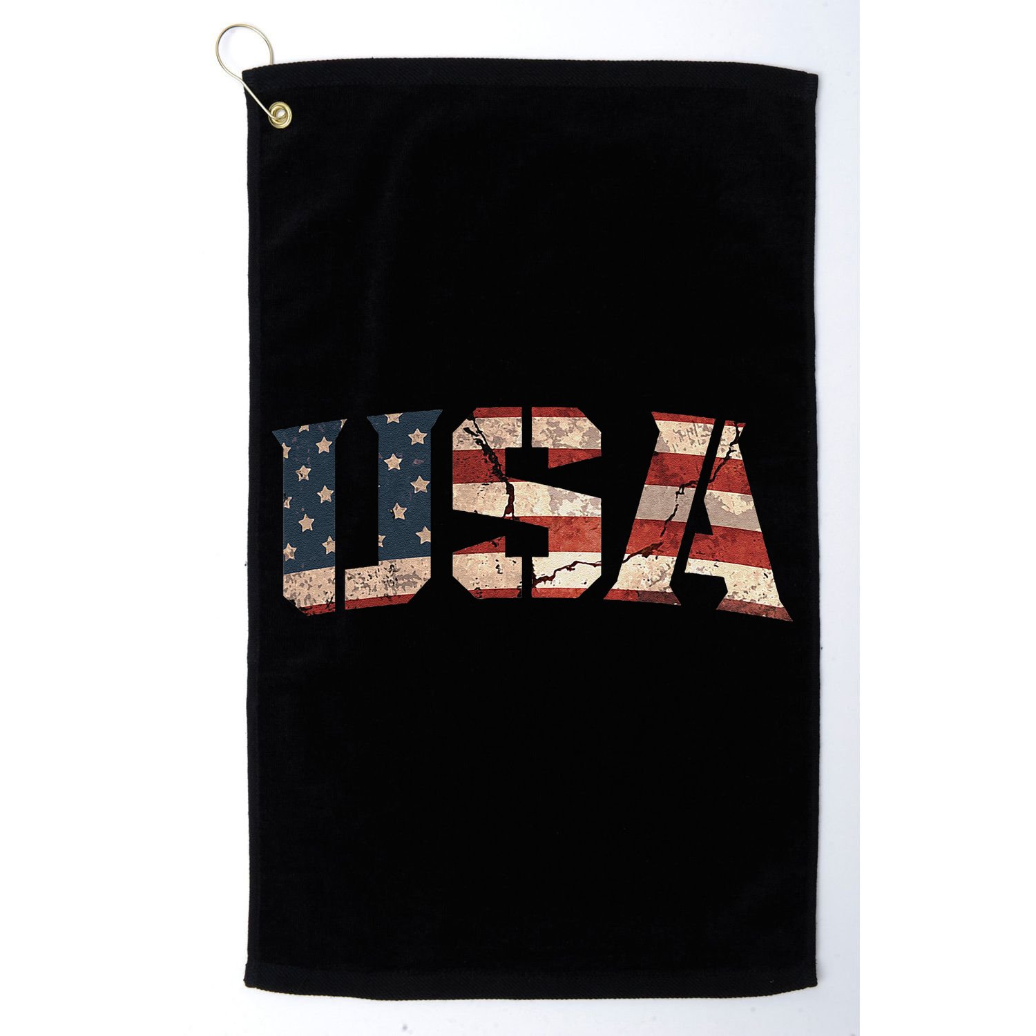 Usa Text Flag American Flag Patriotic 4th Of July Golf Towel