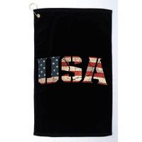 Usa Text Flag American Flag Patriotic 4th Of July Golf Towel