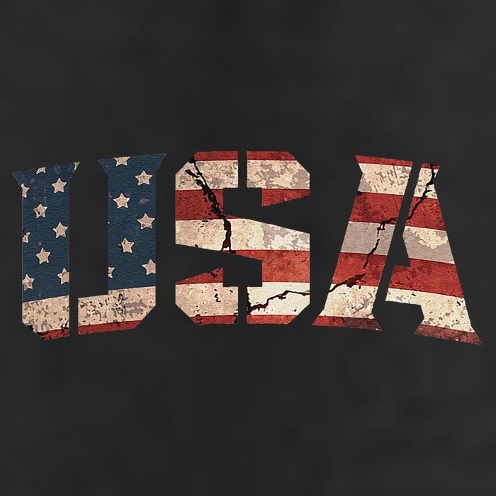 Usa Text Flag American Flag Patriotic 4th Of July Golf Towel