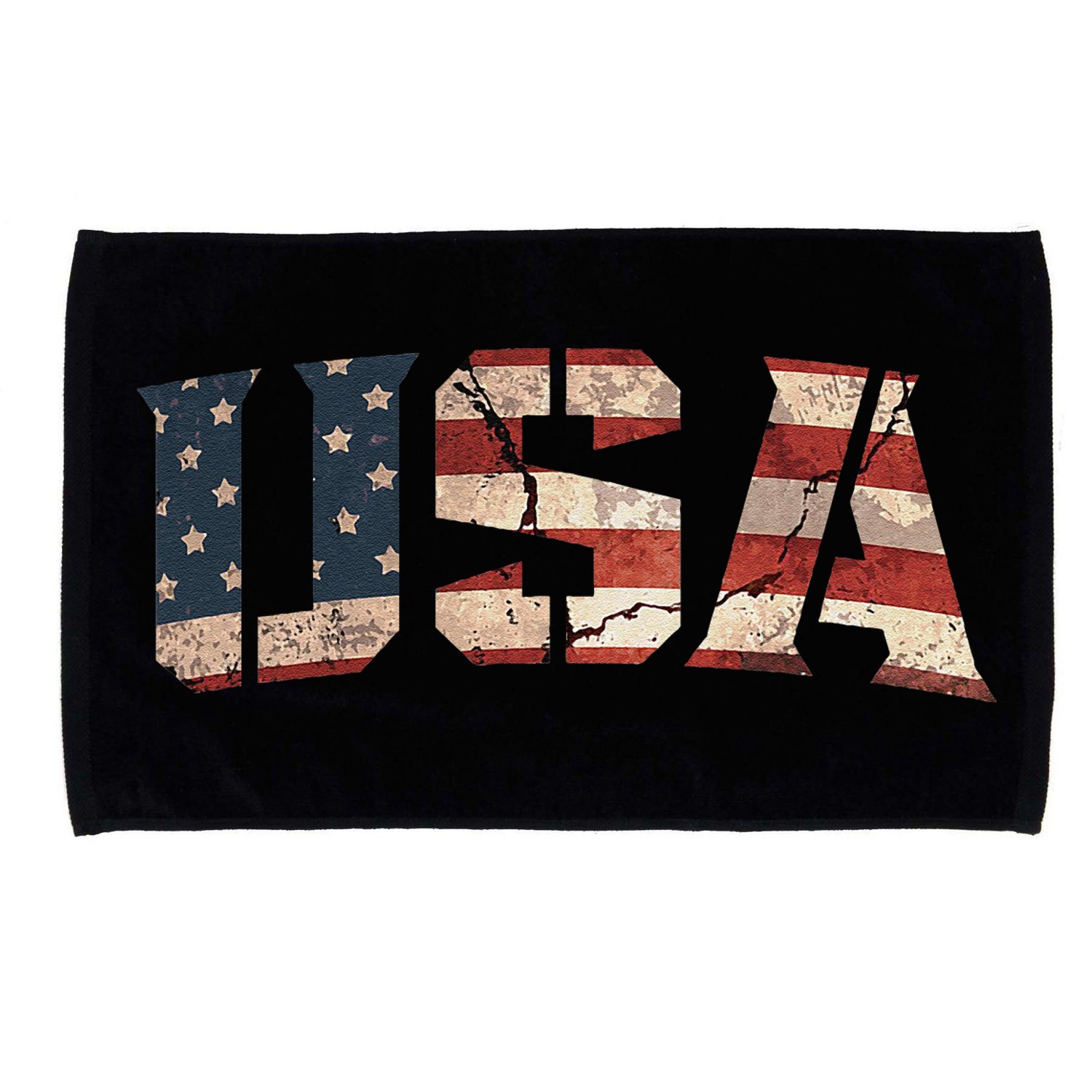 Usa Text Flag American Flag Patriotic 4th Of July Microfiber Hand Towel
