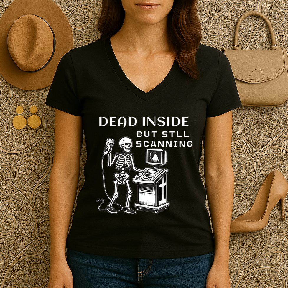 Ultrasound Tech Graduate Cardiac Sonographer Echo Vascular Women's V-Neck T-Shirt