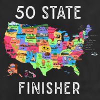 USA Travel Gift Visit 50 States Map Adult Drive Performance Visor