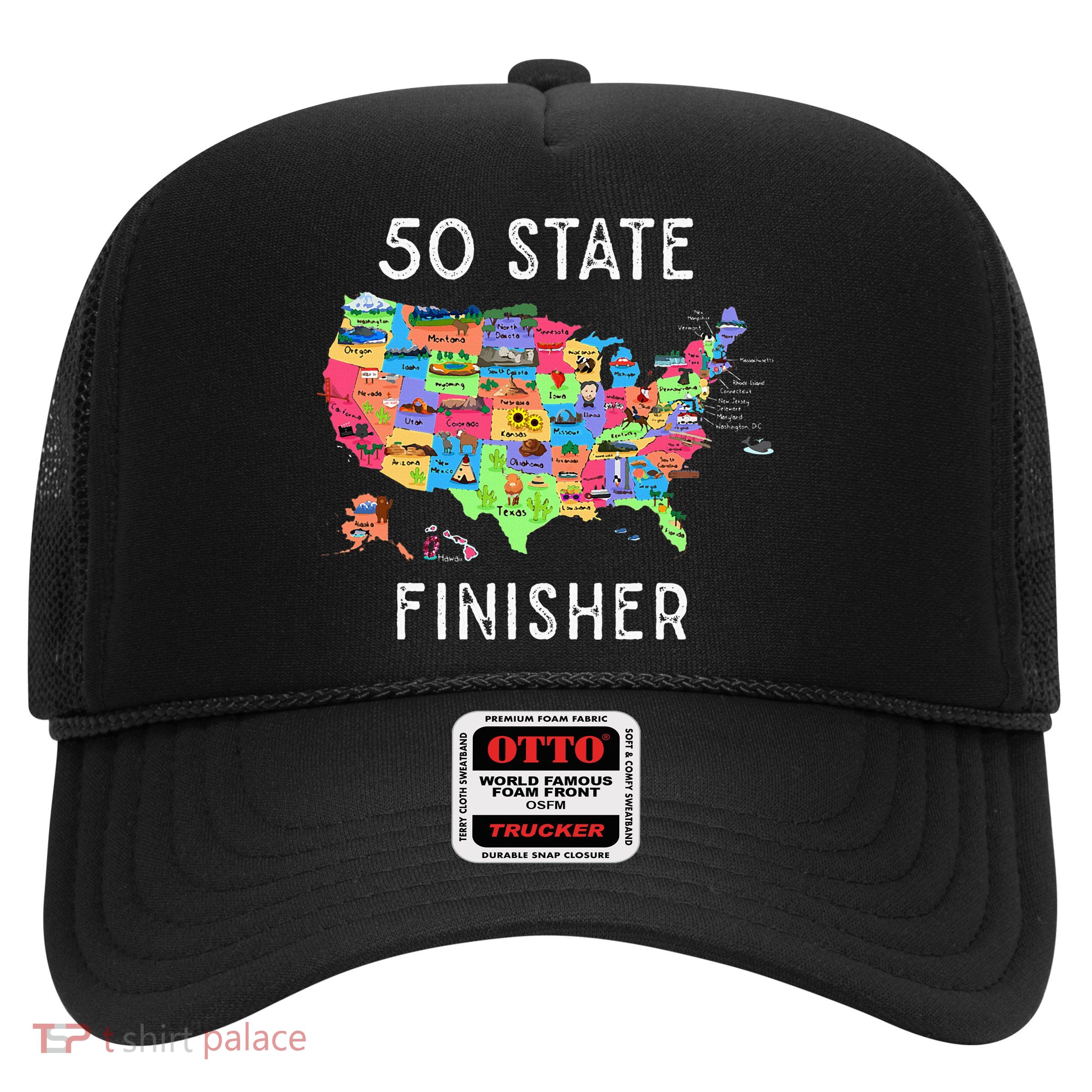 USA Travel Gift Visit 50 States Map Trucker Hat