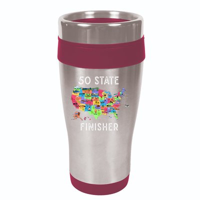 USA Travel Gift Visit 50 States Map 16oz Travel Tumbler