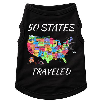 USA Travel Gift Visit 50 States Map Doggie Tank