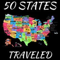 USA Travel Gift Visit 50 States Map 16 in Basic Backpack