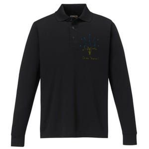 Ukraine Trident Glory To Ukraine Support Ukrainian Performance Long Sleeve Polo