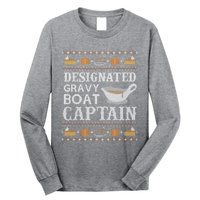 Ugly Thanksgiving Gravy Boat Captain Long Sleeve Shirt