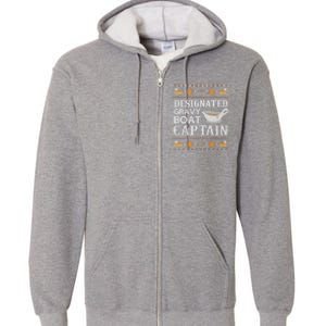 Ugly Thanksgiving Gravy Boat Captain Full Zip Hoodie