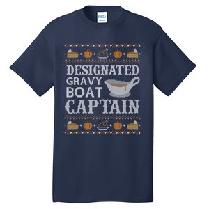 Ugly Thanksgiving Gravy Boat Captain Tall T-Shirt