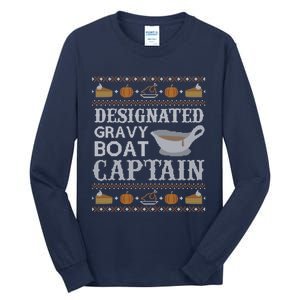 Ugly Thanksgiving Gravy Boat Captain Tall Long Sleeve T-Shirt