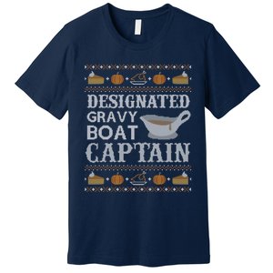 Ugly Thanksgiving Gravy Boat Captain Premium T-Shirt