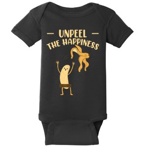 Unpeel The Happiness Fruit Lover Funny Banana Baby Bodysuit