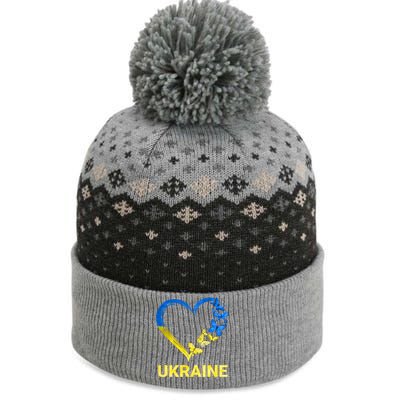 Ukraine Tee Heart Butterfly I Stand With Ukraine Flag Gift The Baniff Cuffed Pom Beanie