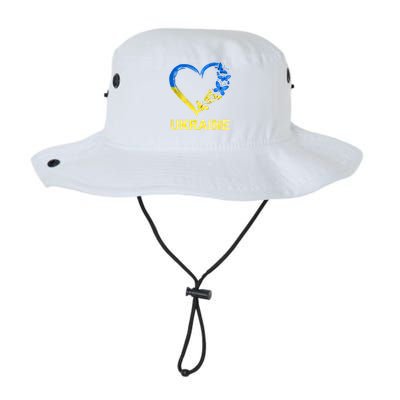 Ukraine Tee Heart Butterfly I Stand With Ukraine Flag Gift Legacy Cool Fit Booney Bucket Hat