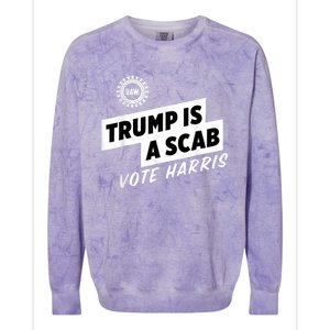 Uaw Trump Is A Scab Vote Harris Colorblast Crewneck Sweatshirt