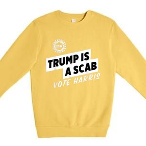 Uaw Trump Is A Scab Vote Harris Premium Crewneck Sweatshirt