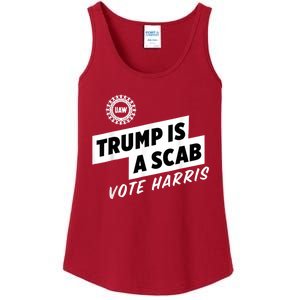 Uaw Trump Is A Scab Vote Harris Ladies Essential Tank