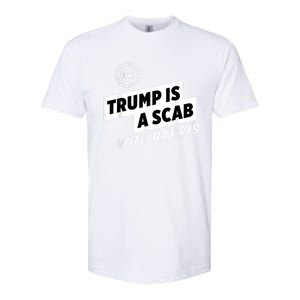 Uaw Trump Is A Scab Vote Harris Softstyle CVC T-Shirt