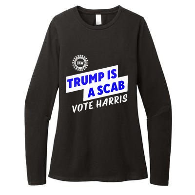 Uaw Trump Is A Scab Vote Harris Walz Womens CVC Long Sleeve Shirt