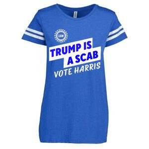 Uaw Trump Is A Scab Vote Harris Walz Enza Ladies Jersey Football T-Shirt