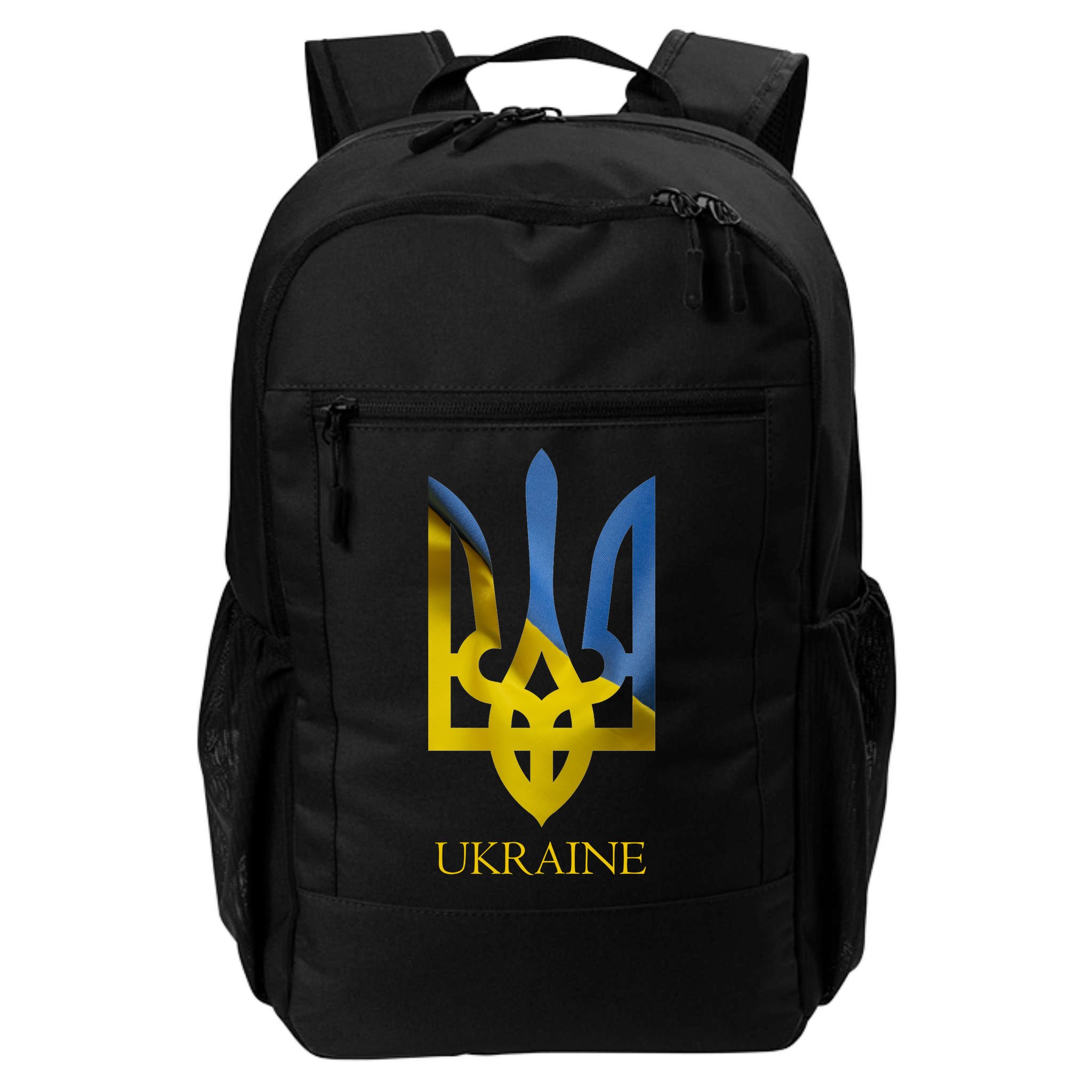 Ukraine Trident I Stand With Ukrainian Pride Support Backpack