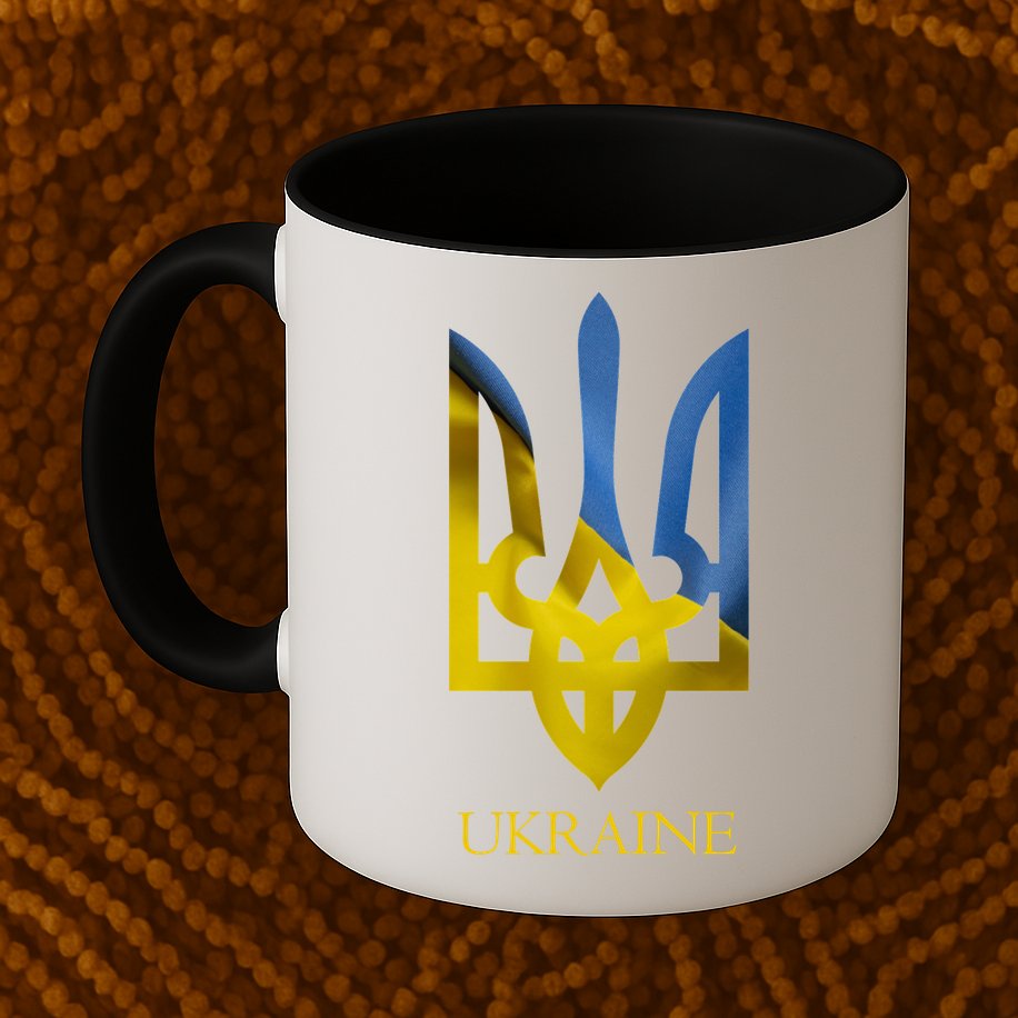 Ukraine Trident I Stand With Ukrainian Pride Support Mug