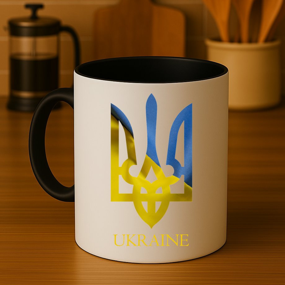 Ukraine Trident I Stand With Ukrainian Pride Support Mug