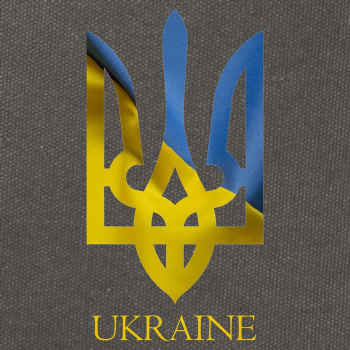Ukraine Trident I Stand With Ukrainian Pride Support Cotton Canvas Backpack