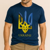 Ukraine Trident I Stand With Ukrainian Pride Support Cooling Performance Crew T-Shirt