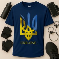 Ukraine Trident I Stand With Ukrainian Pride Support Cooling Performance Crew T-Shirt