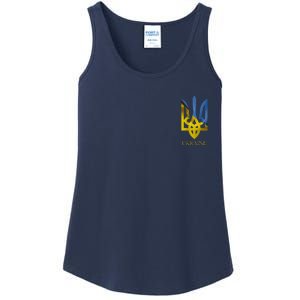 Ukraine Trident I Stand With Ukrainian Pride Support Ladies Essential Tank