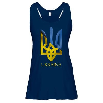 Ukraine Trident I Stand With Ukrainian Pride Support Ladies Essential Flowy Tank